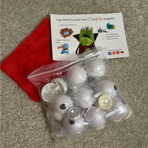 35mm Diabolo Puppet Kit with Red cloth (Elmo style)